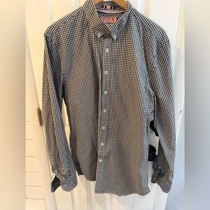 Thomas Pink Black and White Checkered Shirt